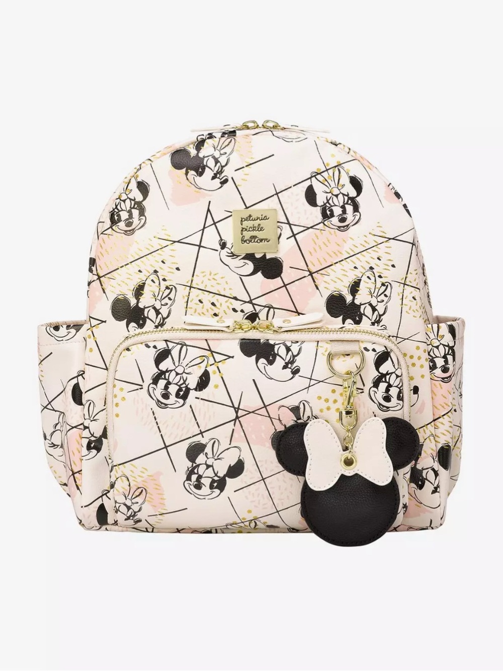 Petunia Pickle Bottom Minnie Mouse Mini Backpack in Blush Pink & Black